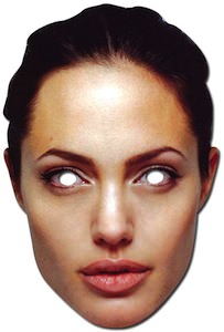 Angelina Jolie paper mask