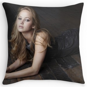 Jennifer Lawrence On The Floor Pillow