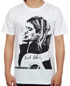 Kurt Cobain Smoking Guitar T-Shirt