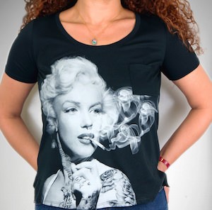 Smoking Marilyn Monroe Women's T-Shirt