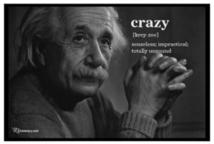 Einstein Crazy Definition Poster