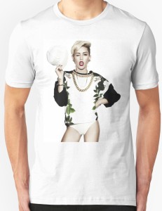 Miley Cyrus Winking Hat T-Shirt