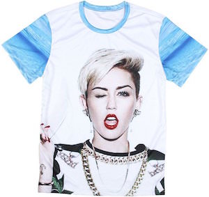 Miley Cyrus T-Shirt With Pool Sleeves