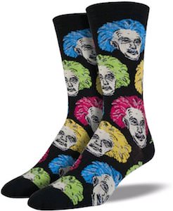 Albert Einstein Colored Hair Socks