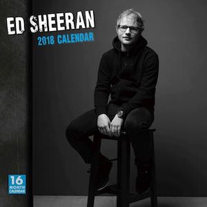 2018 Ed Sheeran Wall Calendar