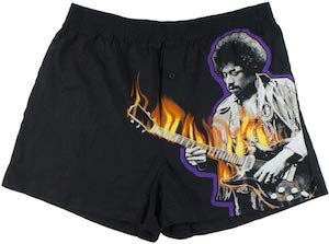 Guitar On Fire Jimi Hendrix Boxer Shorts