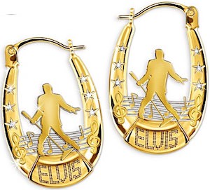 Elvis Gold And Crystals Earrings
