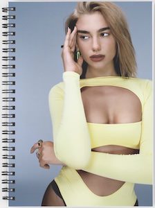 Dua Lipa In Yellow Notebook