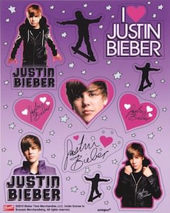 Justin Bieber Sticker Sheet