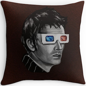 David Tennant 3D Glasses Throw Pillow