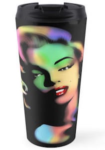 Marilyn Monroe Travel Mug With Rainbow Colors