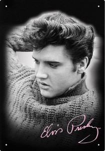 Young Elvis Presley Tin Sign
