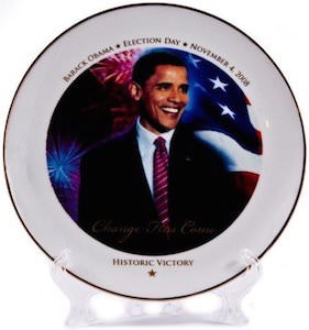 Barack Obama Historic Victory Ceramic Commemorative Plate