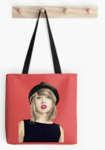Red Painted Taylor Swift Tote Bag