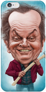 Jack Nicholson Caricature iPhone Case
