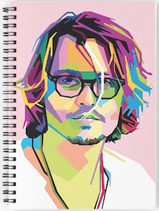 Johnny Depp Portrait Spiral Notebook