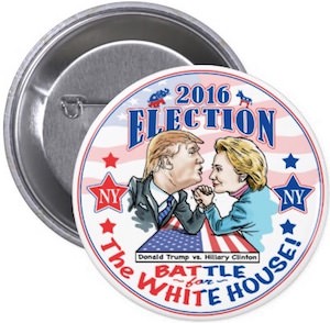 Trump VS Clinton Pinback Button