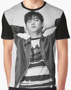 Jackson Wang Black And White Photo T-Shirt